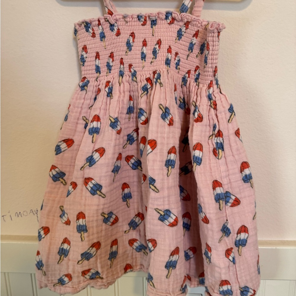 Angel Dear Pink Dress with Popsicle Pattern